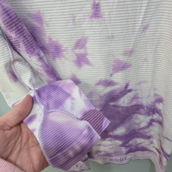 Lululemon Tie Dye Long Sleeve Shirt Women’s 6 Purple White - Picture 5 of 12